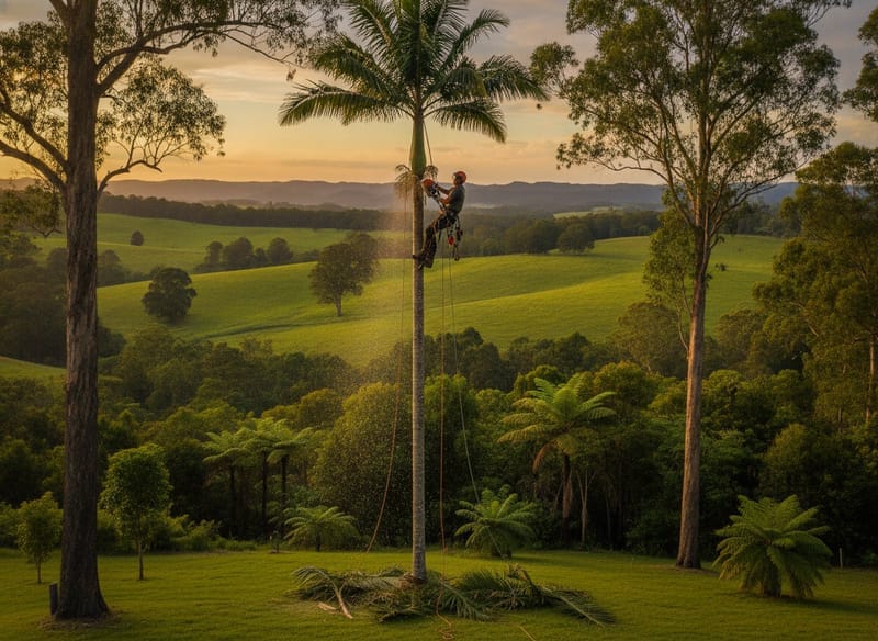 Palm Tree Removal performed by Mackay Arborist in the Mackay