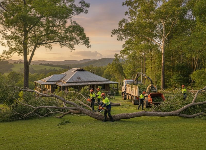 Storm Damage Tree Removal performed by Mackay Arborist in the Mackay